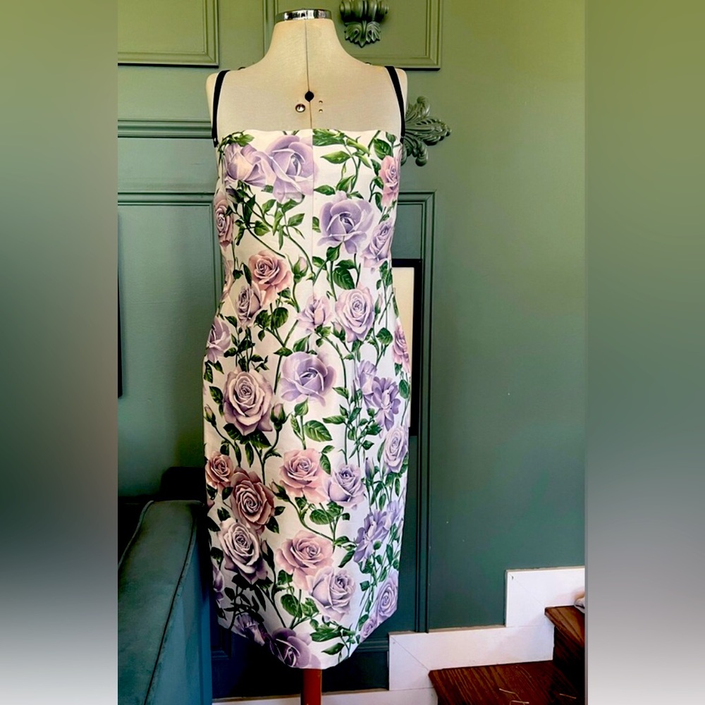 Dolce & Gabbana silk rose cocktail dress
